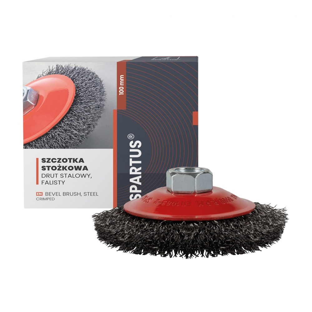 Szczotka stożkowa, drut stal