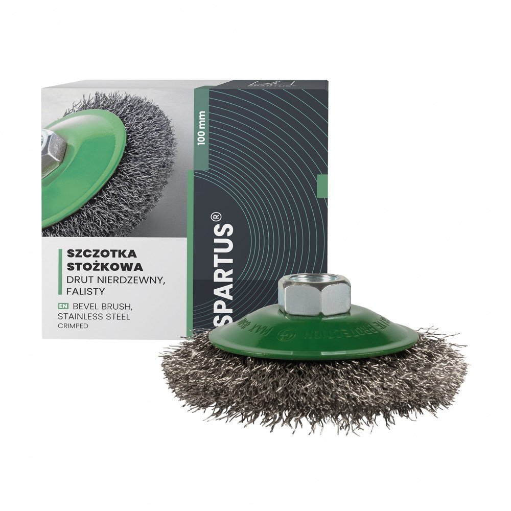 Szczotka stożkowa, drut nierdzewny