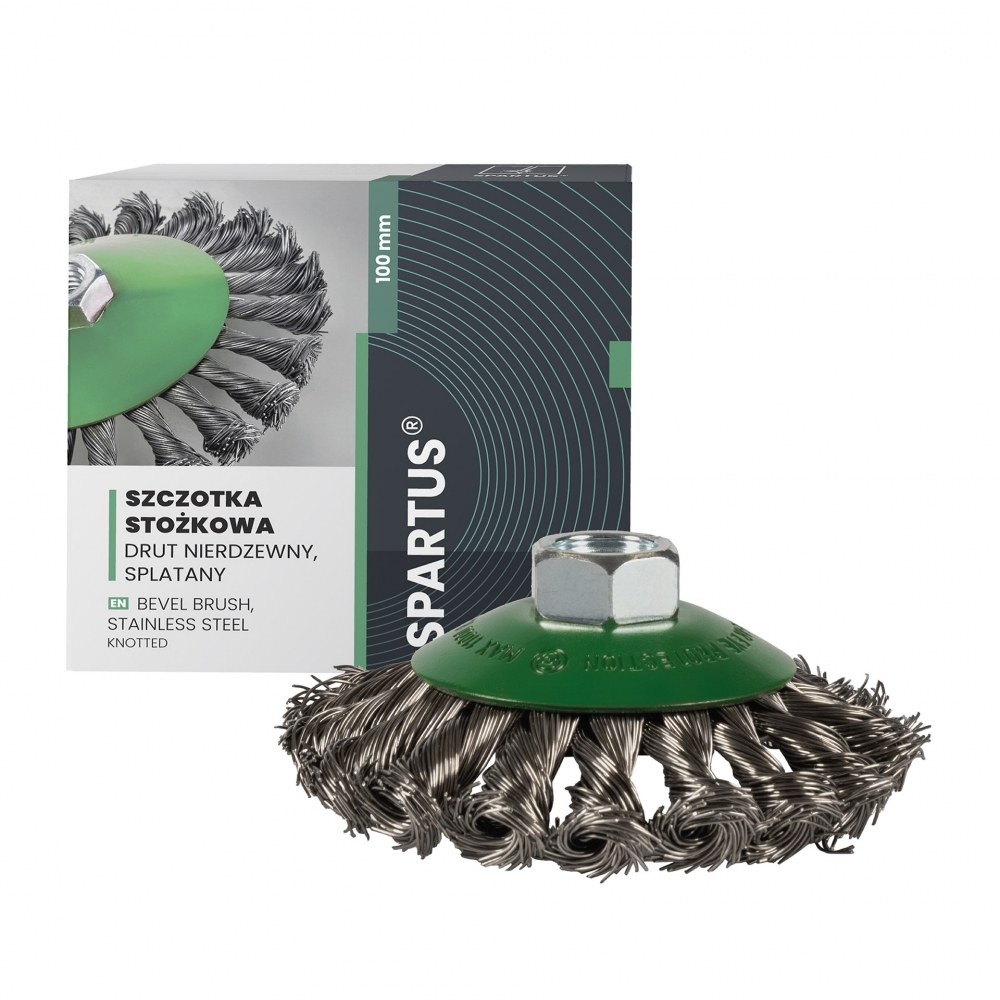 Szczotka stożkowa, drut nierdzewny