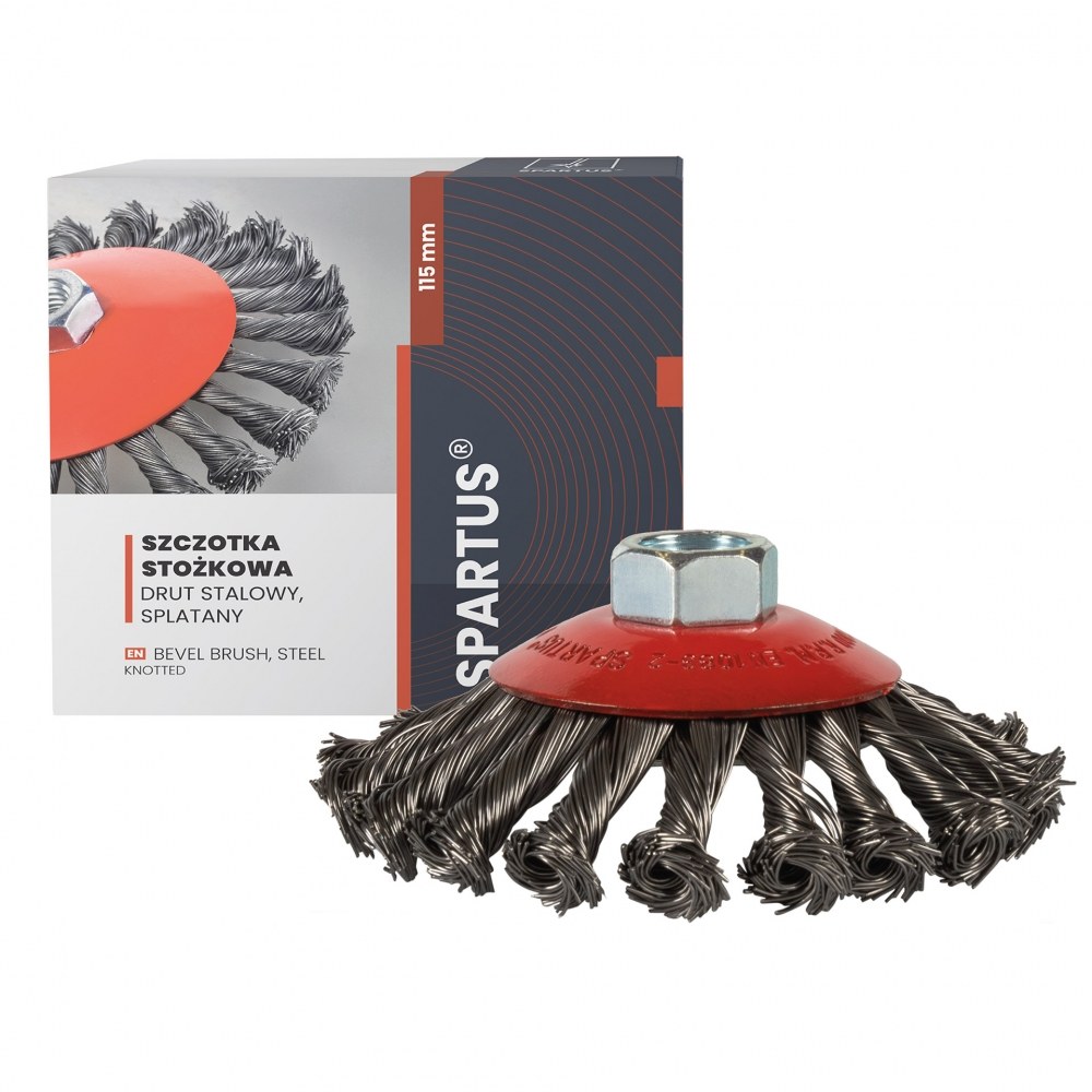 Szczotka stożkowa, drut stal