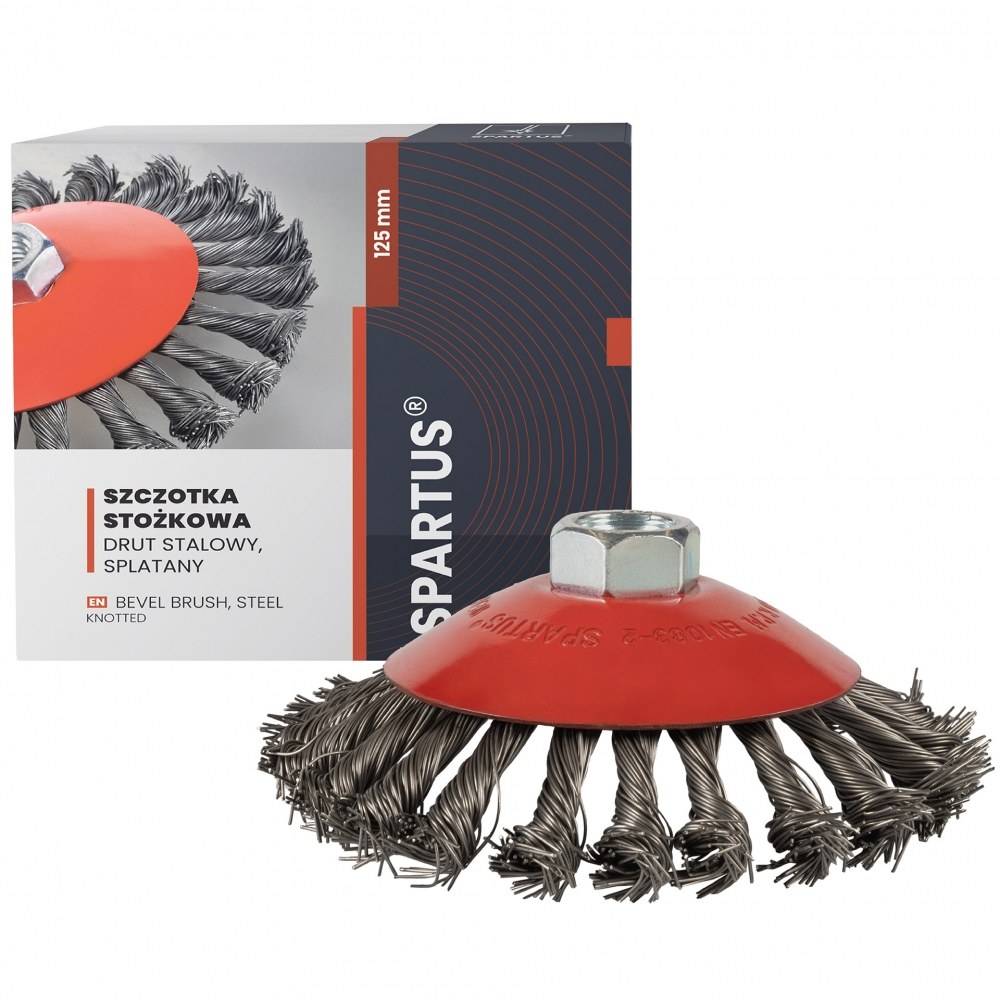 Szczotka stożkowa, drut stal