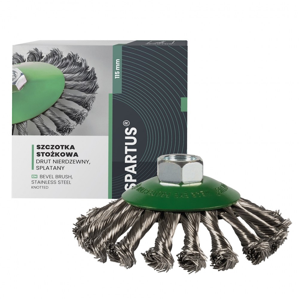 Szczotka stożkowa, drut nierdzewny