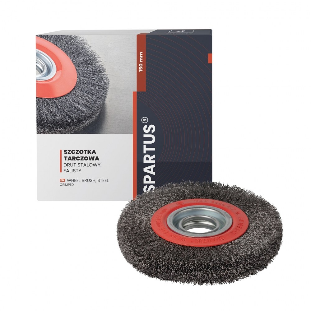 szczotka tarczowa, drut stalowy