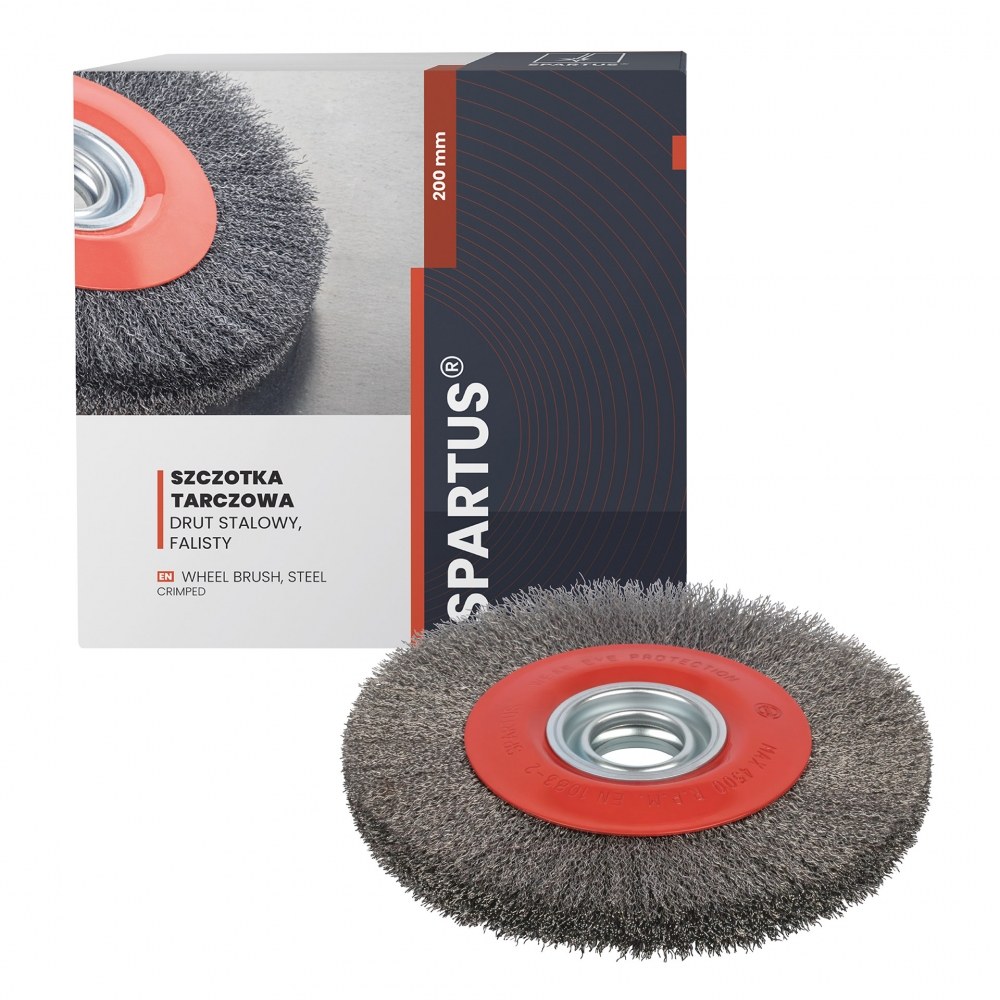 szczotka tarczowa, drut stalowy