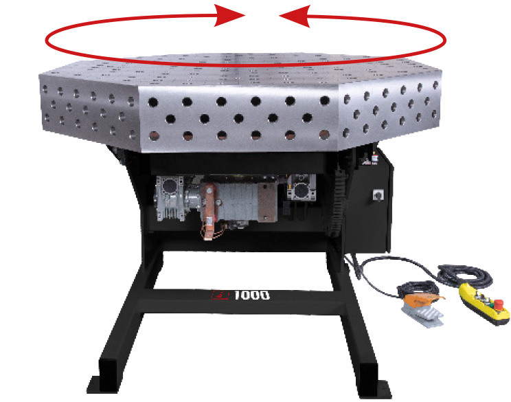 Stół spawalniczy na pozycjonerze