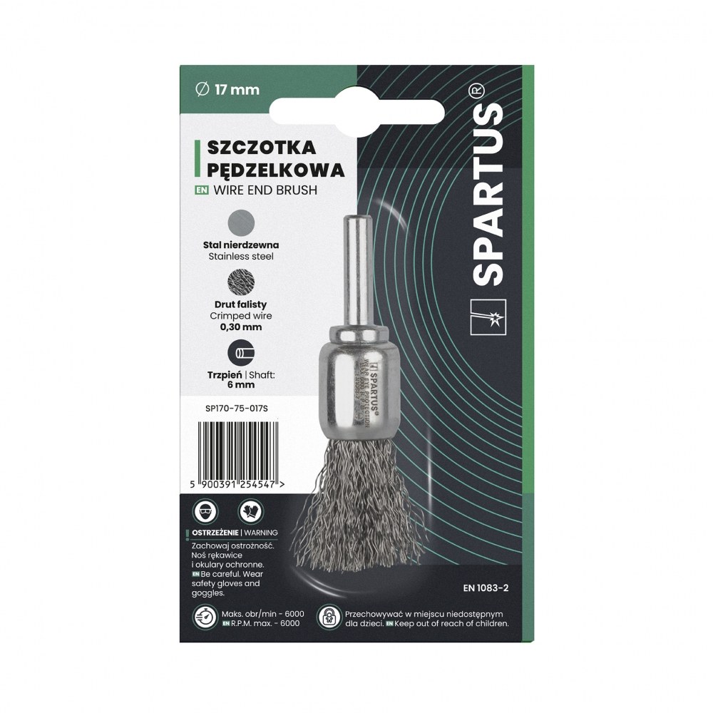Szczotka pędzelkowa, drut nierdzewny